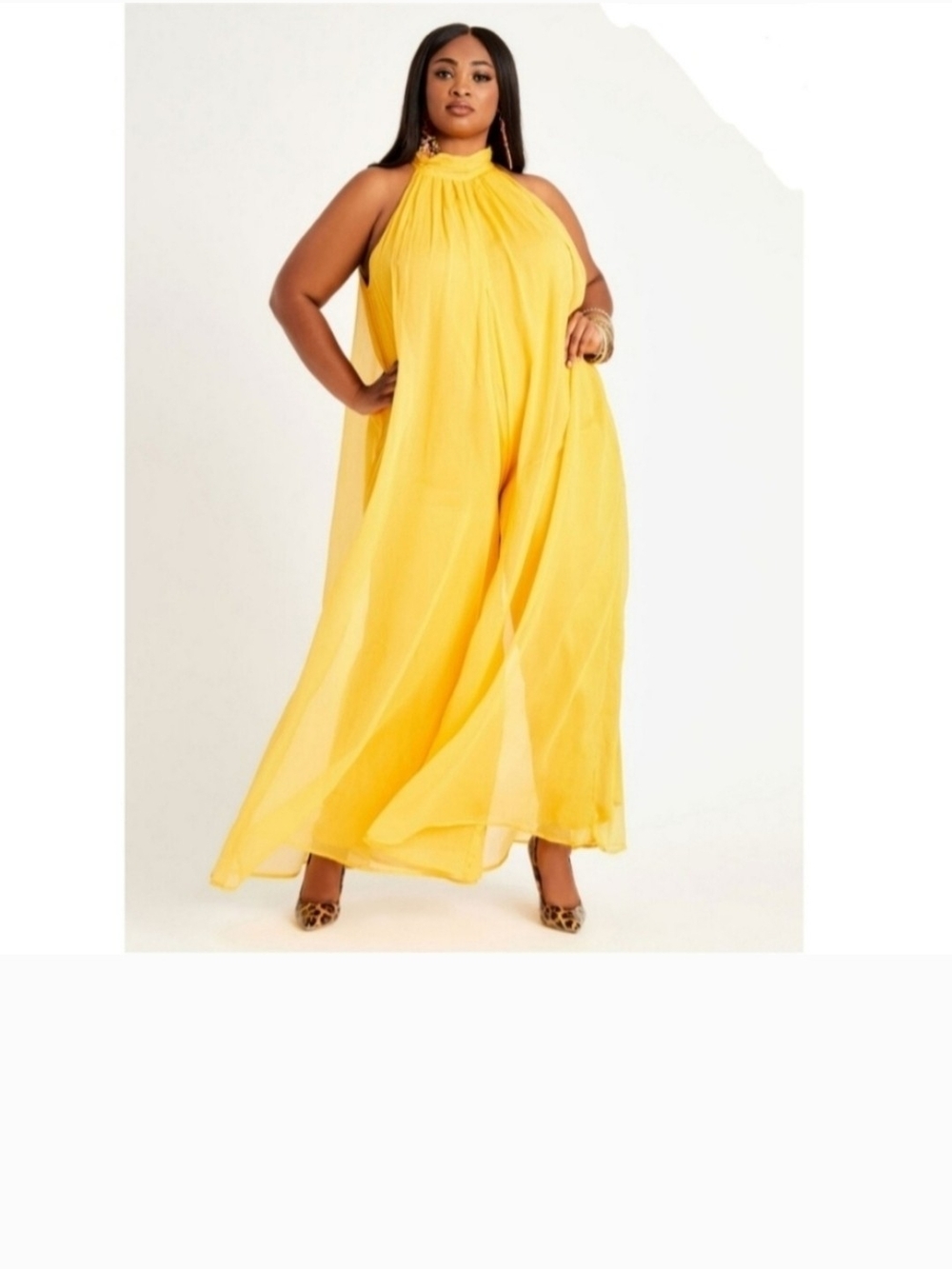 Ashley Stewart Solar Power Yellow Pantsuit